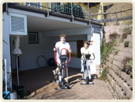 Fitness equipment is available